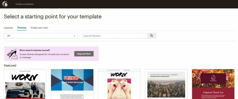 Mailchimp templates and themes