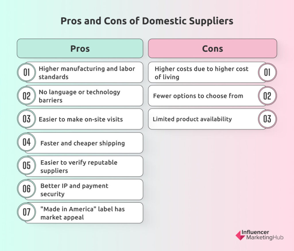 Pros and Cons of Domestic Suppliers