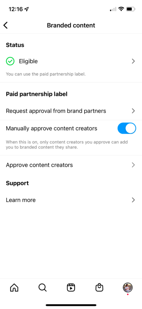 tag as a brand in partnership posts on instagram