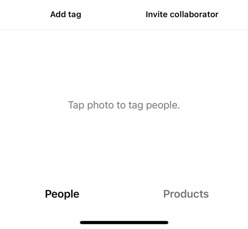 Tag people option instagram