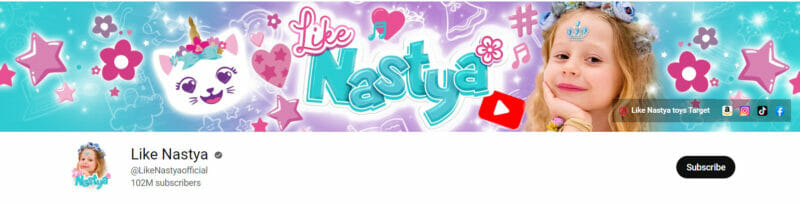Like Nastya youtube channel