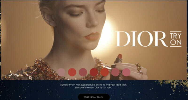 Dior virtual makeup tour
