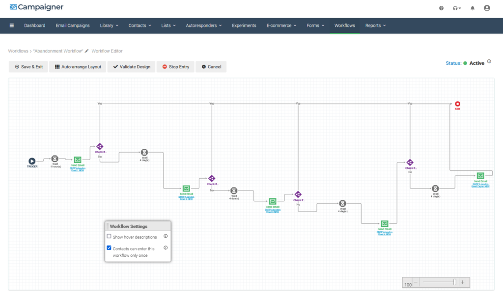 Campaigner workflow automation 