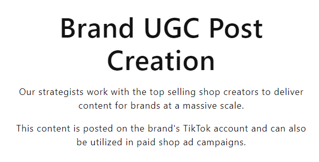 Brand UGC post creation