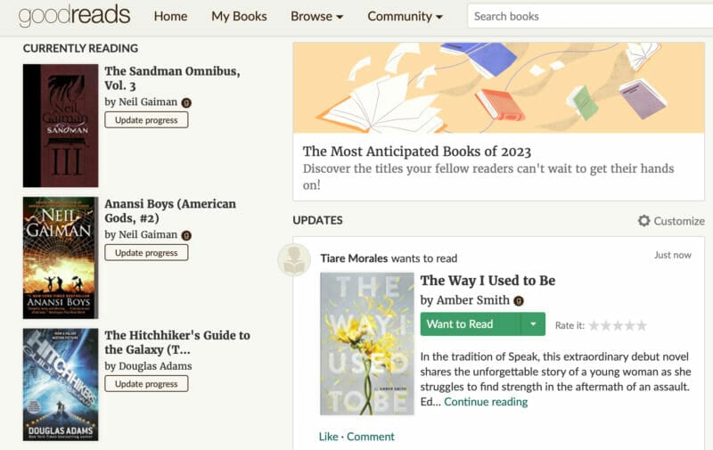 Goodreads social network