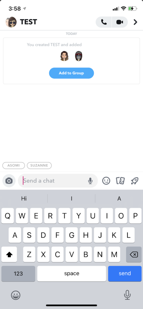 how to make a snapchat group chat