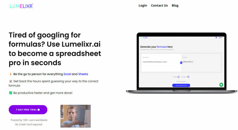 Генератор формул Excel Lumelixr.ai