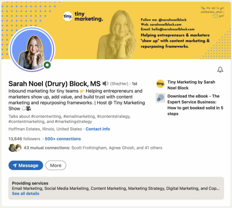 Sarah Noel (Drury) Block, MS linkedin profile