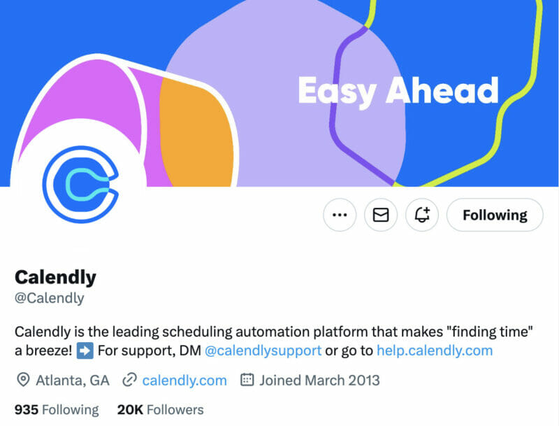 Calendly twitter support
