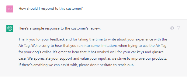 customer respond advice