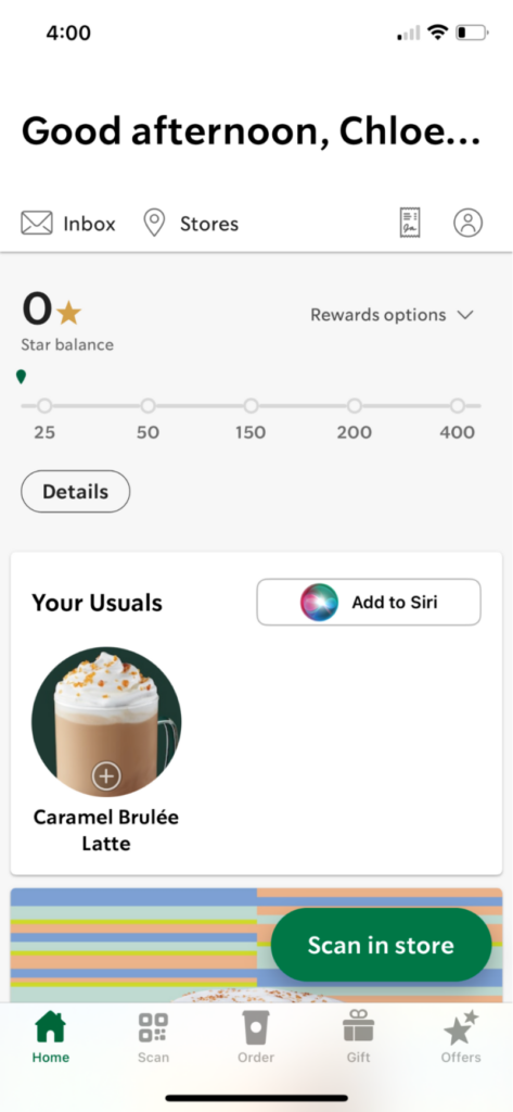 Starbucks app Customer Loyalty