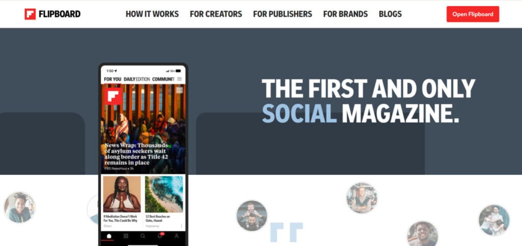 Flipboard magazine-style aggregation tool