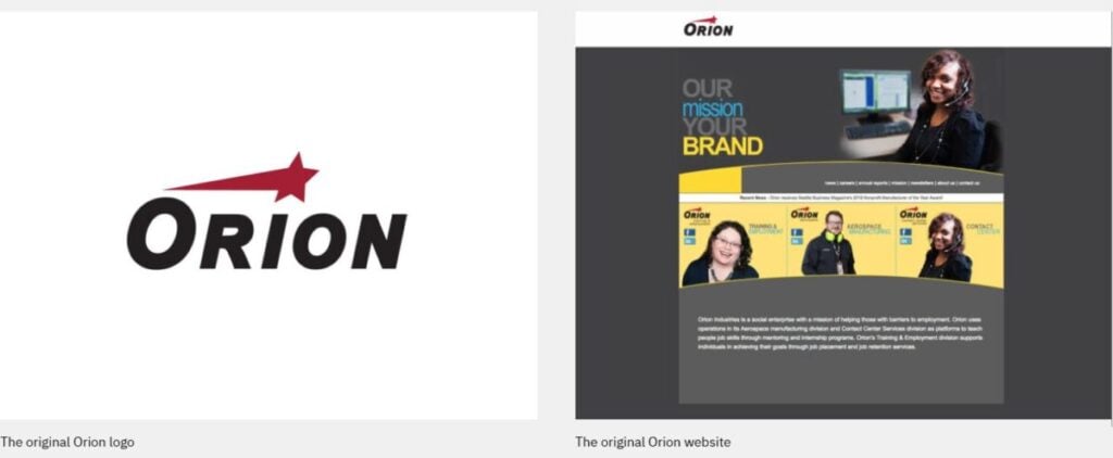 Orion Previous Logo/Website Design