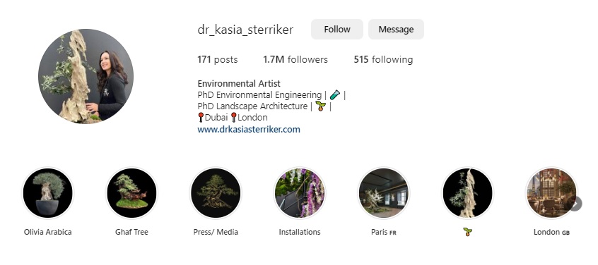 Dr Kasia Sterriker environmental artist