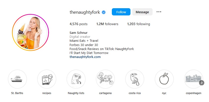 Sam Schnur instagram influencer