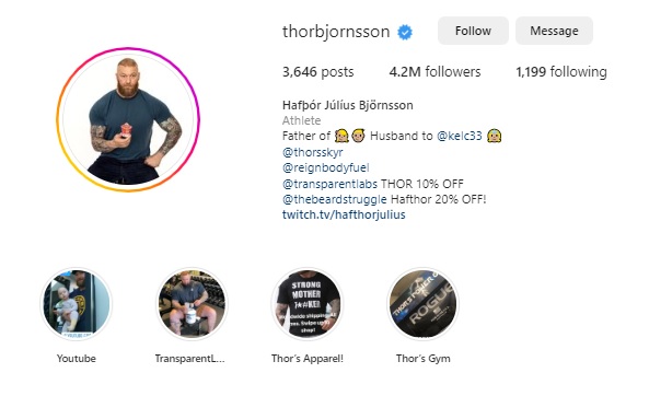 thorbjornsson instagram - athlete