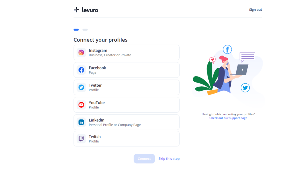 Levuro connect your profiles