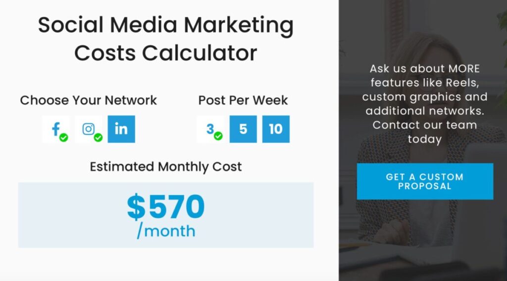 social media marketing costs calculator