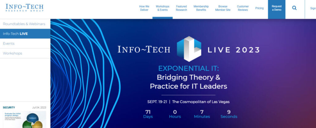 Info-Tech LIVE Top IT Conference 2023