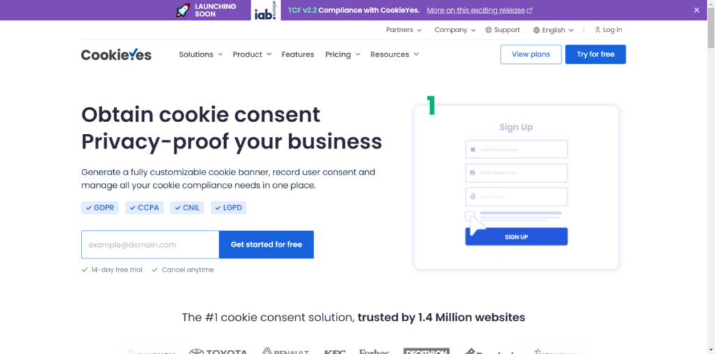 CookieYes WordPress plugin