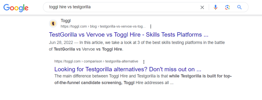 toggl hire vs testgorrilla