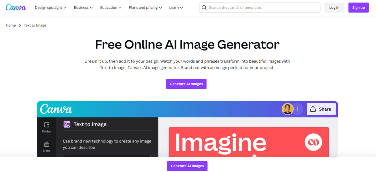 Canva AI Image Generator