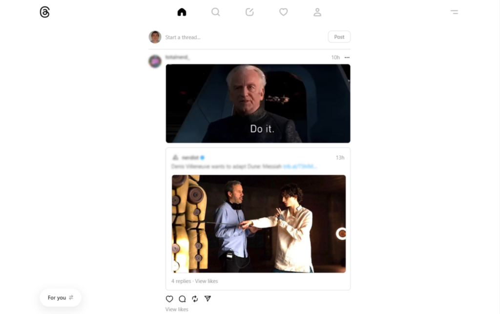 Threads mobile version