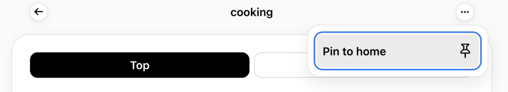 pin to home Threads