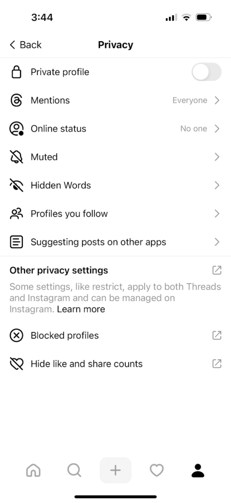 Threads App Privacy