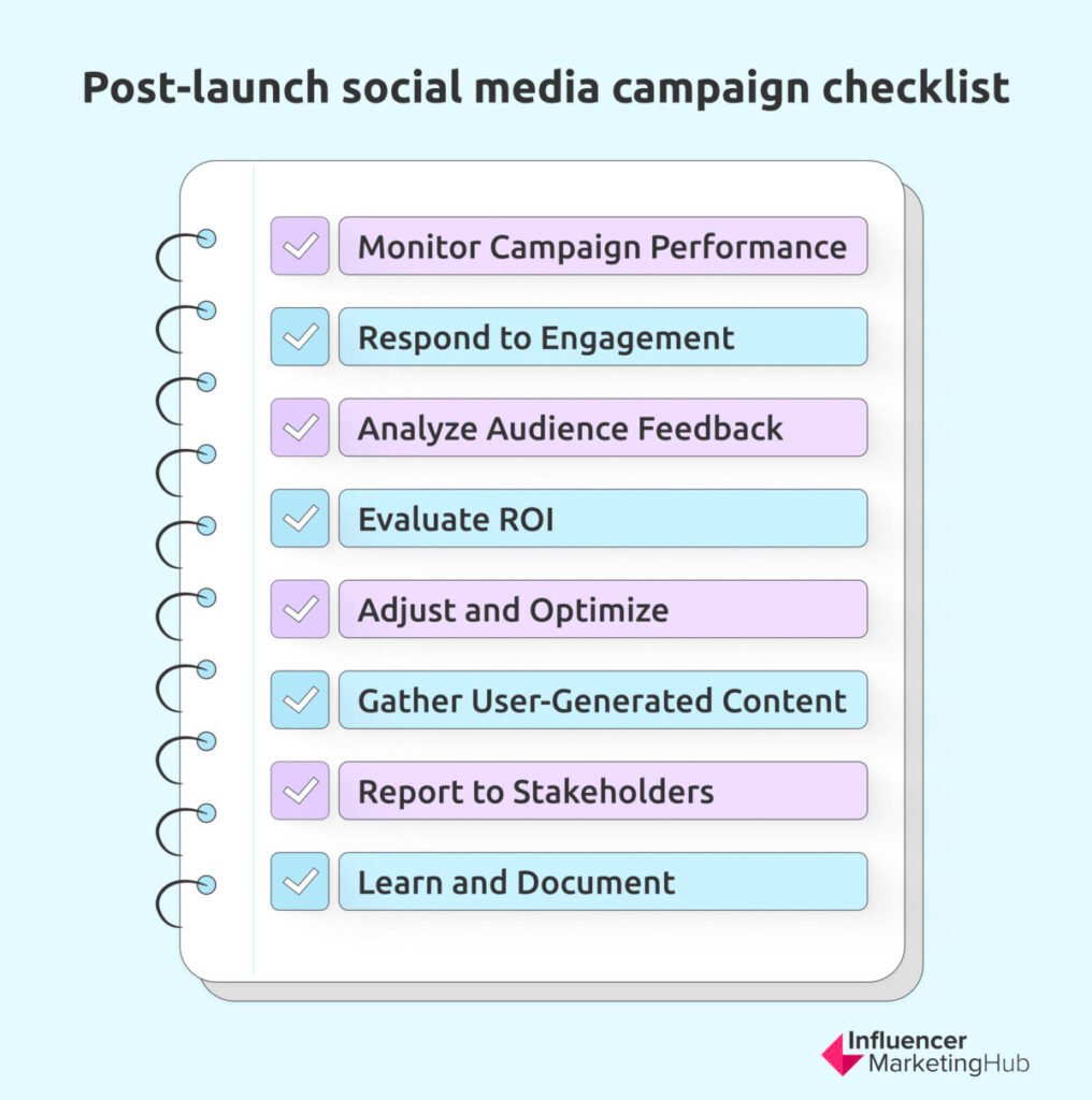post launch social media campaign checklist