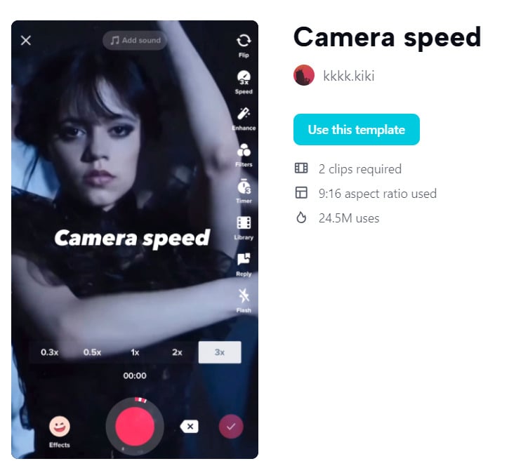 Camera speed CapCut Template