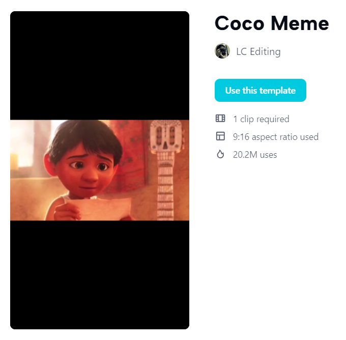 Coco Meme CapCut Template