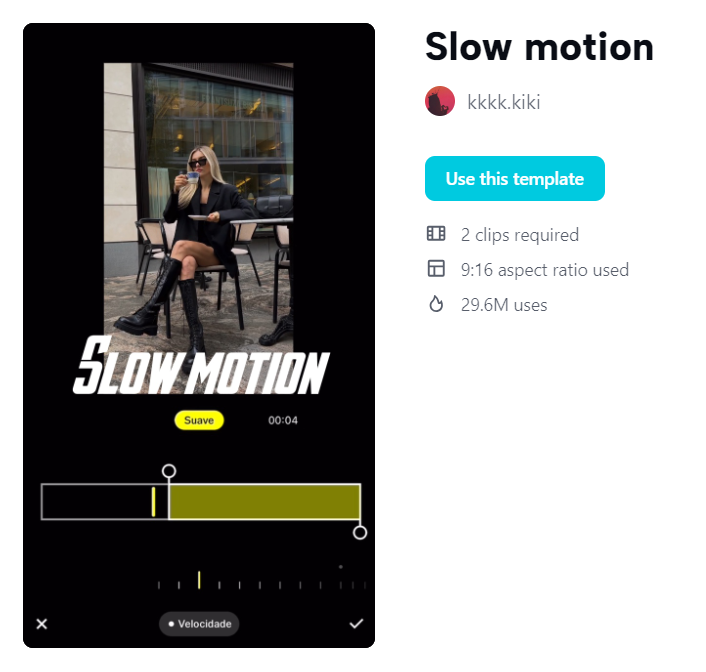 Slow motion CapCut Template