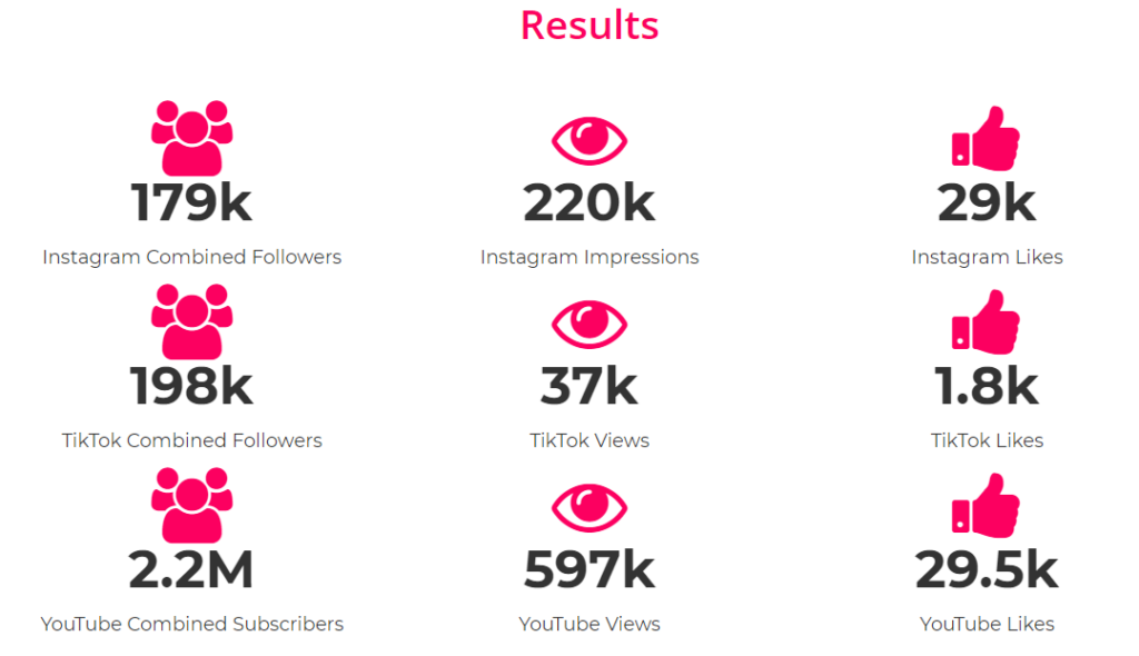 The Influencer Marketing Factory campaign result