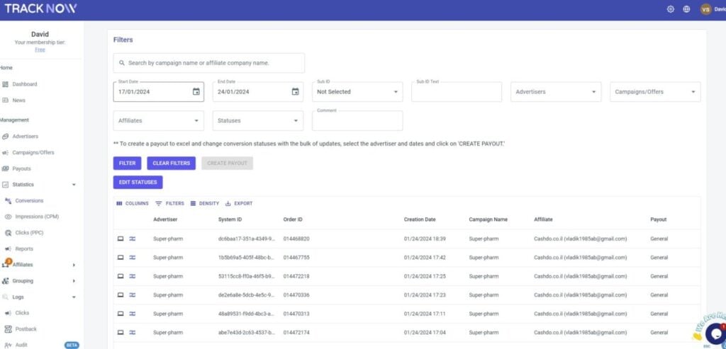 conversions tracking