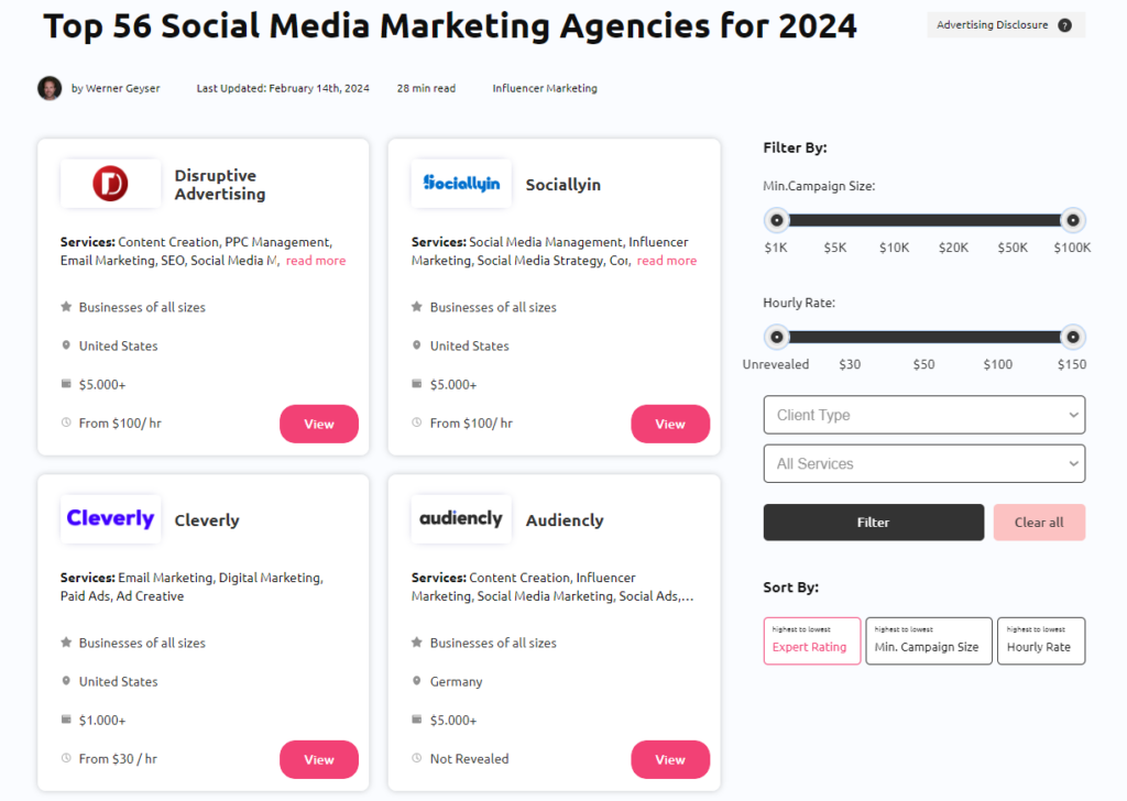 Social Media Marketing Agencies