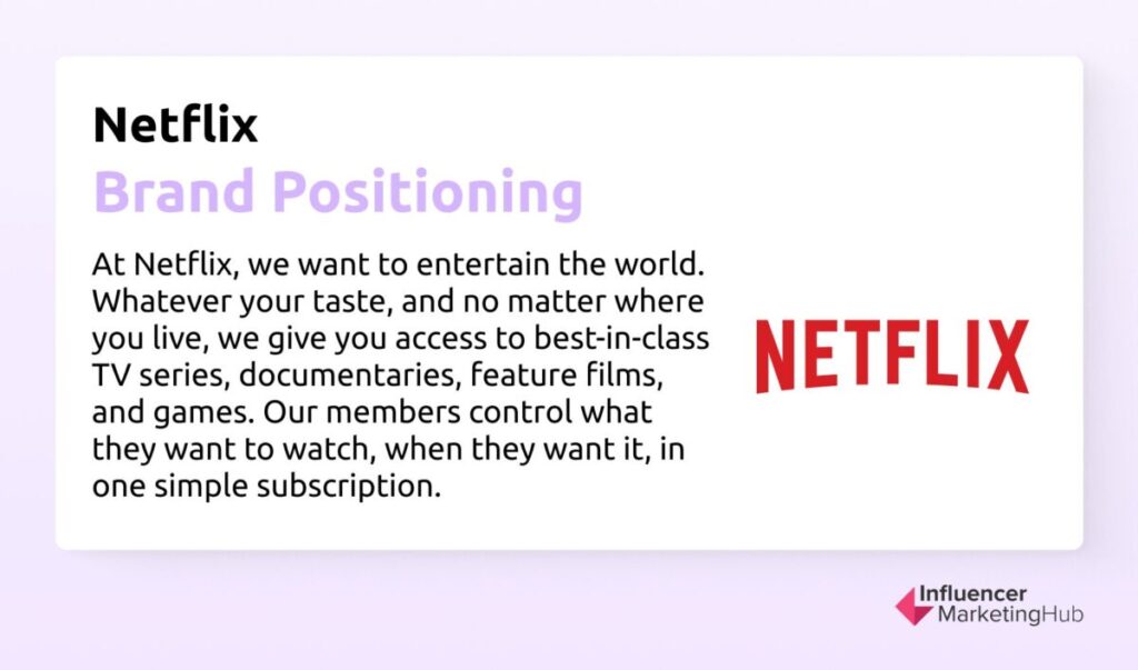 Netflix Brand Positioning