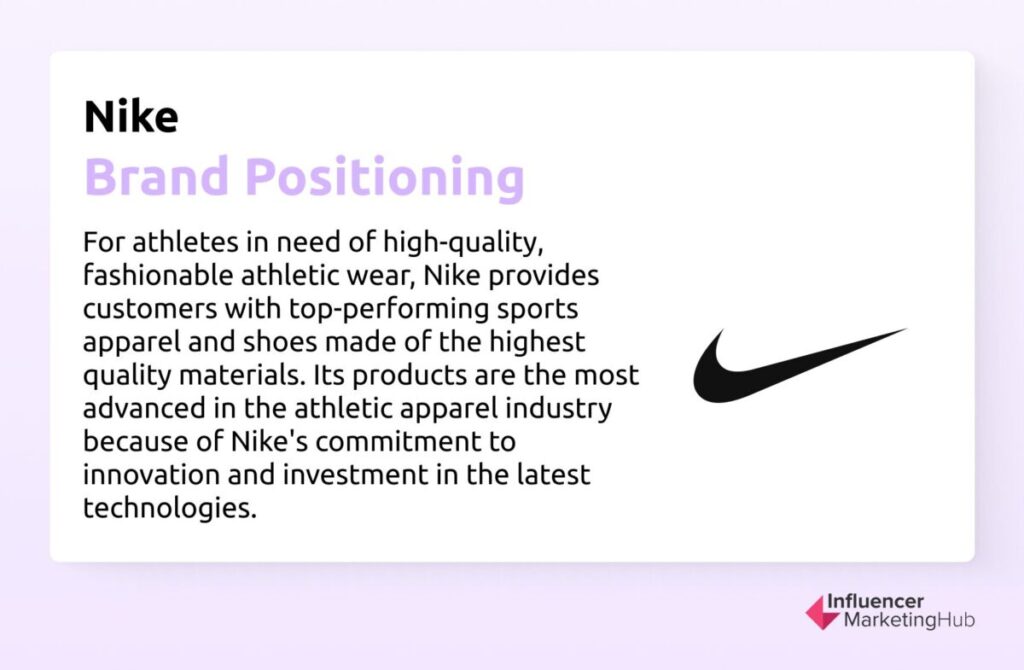 Nike Brand Positioning