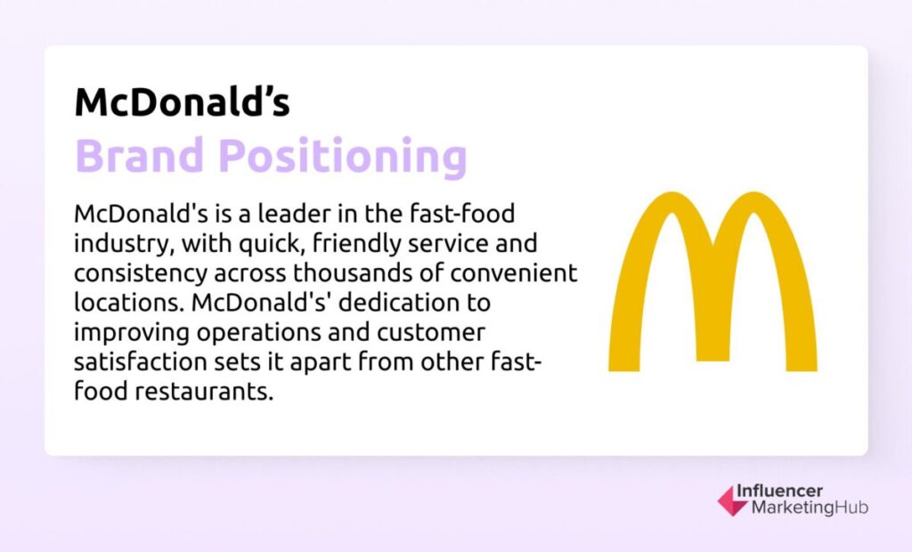 McDonald’s Brand Positioning