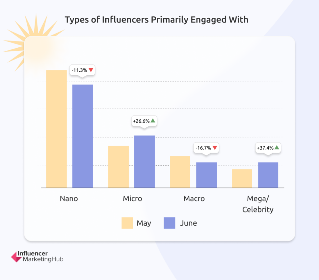 Types of Influencers Primarily Engaged With