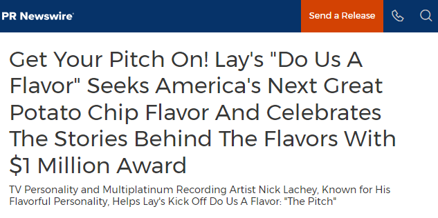 Lay’s Do Us a Flavor campaign 