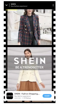 SHEIN Snapchat ad 