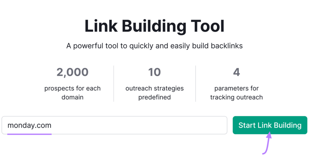 Link building tool