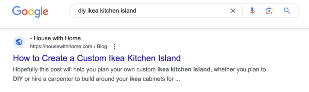 search for “diy ikea kitchen island”