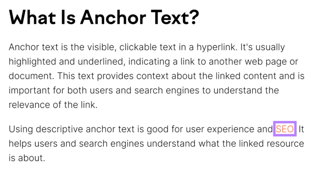 anchor text