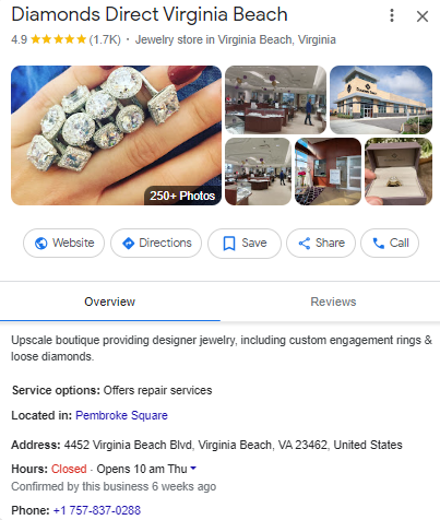 Google Business listing 