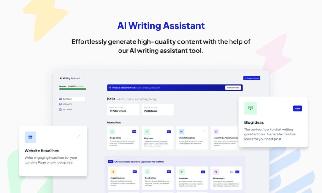 AI Writing Assistant app