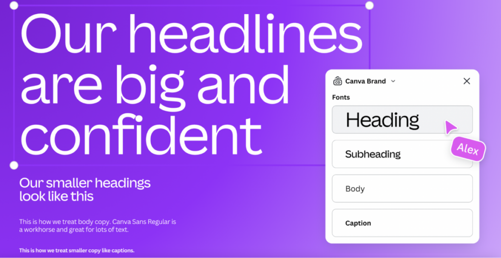 Canva headings