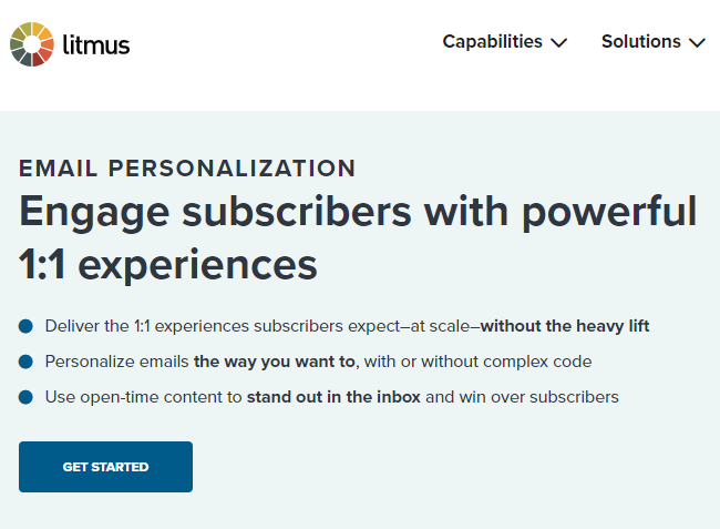 Litmus email personalization tool