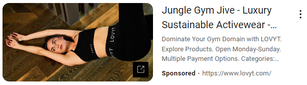 Ad on YouTube